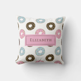 Individuelle Name Niedlich Donuts Pastel Sweet Too Kissen