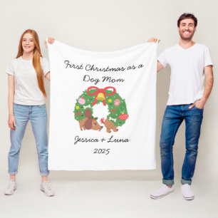 Individuelle Name Niedlich & Funny Christmas Blank Fleecedecke
