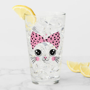 Individuelle Name Niedlich Katzengesicht Glas