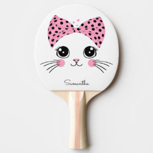 Individuelle Name Niedlich Katzengesicht Tischtennis Schläger