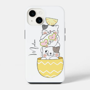 Individuelle Name Niedlich Kittens iPhone 14 Hülle