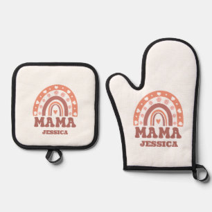 Individuelle Name niedlich moderne Ofen Mitt Ofenhandschuh & Topflappen-Set