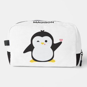 Individuelle Name niedlich Pinguin Waschbeutel