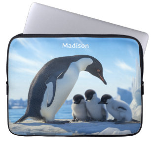 Individuelle Name Niedlich Pinguine Laptopschutzhülle