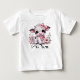 Individuelle Name Niedlich Pink Baby Girl Highland Baby T-shirt