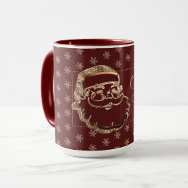 Individuelle Name Niedlich Santa Red Maroon Gold W Tasse
