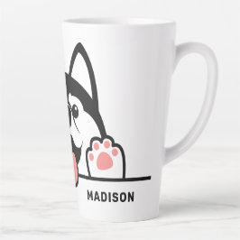 Individuelle Name Niedlich Siberischer Husky  Milchtasse