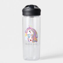 Individuelle Name Niedlich Unicorn Regenbogen