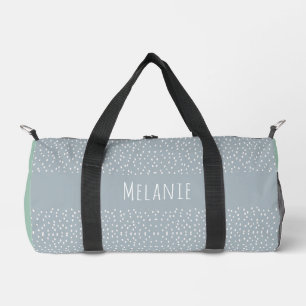 Individuelle Name, niedliche, moderne graue Flecke Duffle Bag
