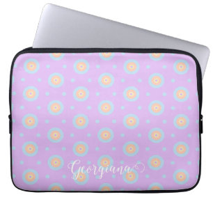 Individuelle Name Niedliche Pastell Rainbow Bullse Laptopschutzhülle