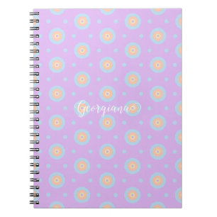 Individuelle Name Niedliche Pastell Rainbow Bullse Notizblock