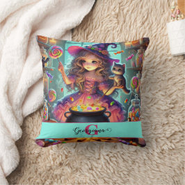 Individuelle Name Niedliche Whimsical HexenHallowe Kissen