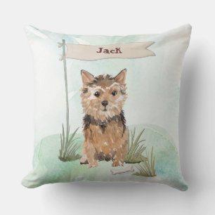 Individuelle Name Norfolk Terrier Pet Dog Kissen