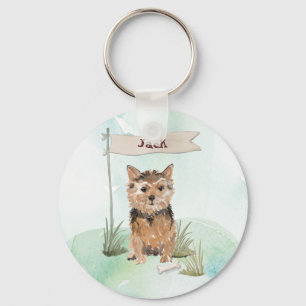 Individuelle Name Norfolk Terrier Pet Dog Schlüsselanhänger