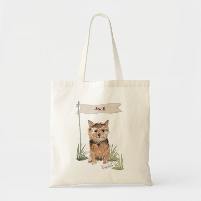 Individuelle Name Norfolk Terrier Pet Dog Tragetasche (Vorne)