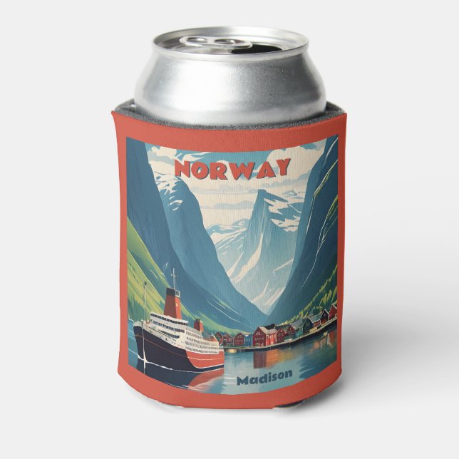 Individuelle Name Norwegen Dosenkühler (Kanne Rückseite)