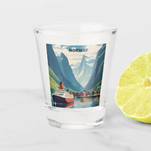 Individuelle Name Norwegen Schnapsglas