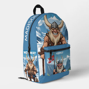 Individuelle Name Norwegischer Troll Bedruckter Rucksack