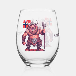 Individuelle Name Norwegischer Troll Weinglas Ohne Stiel