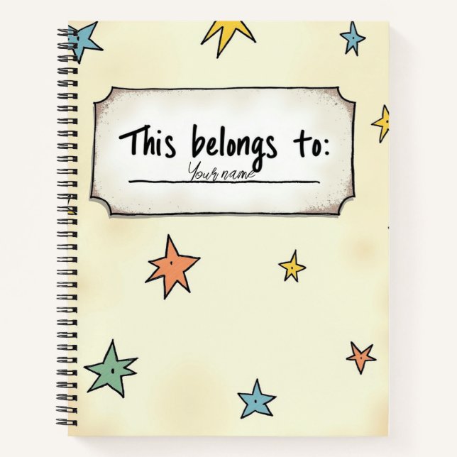 Individuelle Name-Notebook-Abdeckung mit Doodle-St Notizbuch (Vorderseite)