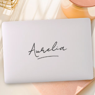 Individuelle Name Notebook mit modernen Signaturen Aufkleber