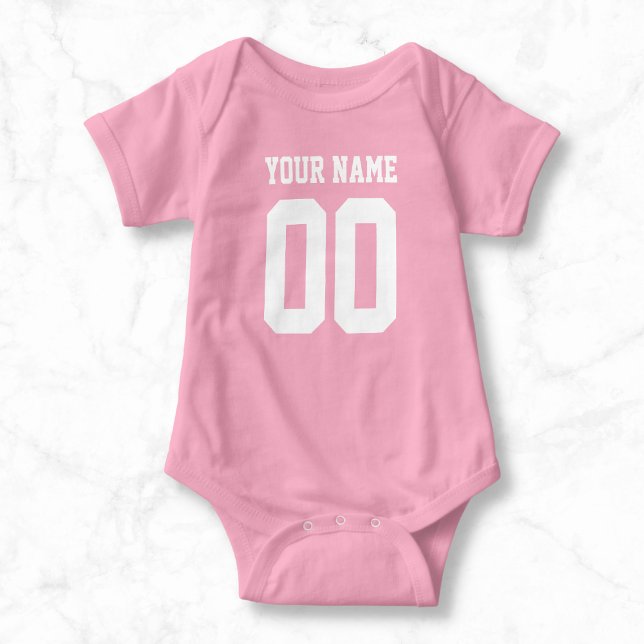 Individuelle Name Number Baby Football Jersey Body Baby Strampler (Von Creator hochgeladen)
