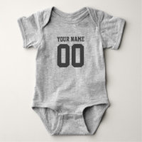 Individuelle Name Number Baby Football Jersey Body