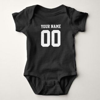 Individuelle Name Number Baby Football Jersey Body Strampler