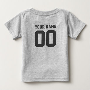 Individuelle Name Number Baby Football Jersey Body T-shirt