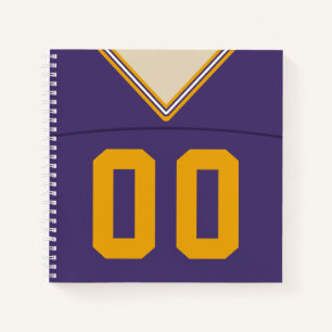 Individuelle Name & Number Football Jersey Notizbuch