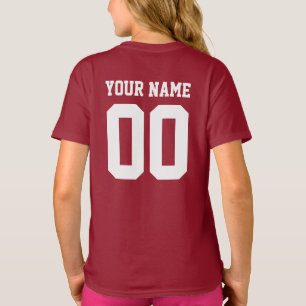 Individuelle Name Number Girls' Football Jersey Sh T-Shirt