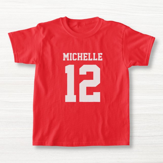 Individuelle Name Number Girls Sport Jersey T - Sh T-Shirt (Von Creator hochgeladen)