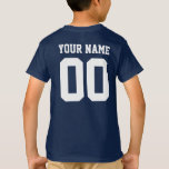 Individuelle Name Number Kids' Football Jersey Shi T-Shirt<br><div class="desc">Erstellen Sie Ihren eigenen personalisierten Fußball Jersey Jungs T - Shirt mit individuelle Name und Nummer. Ein cooles, individualisierbares Shirt, das eine niedliche Geschenkidee für Jungen ist. Diese trendige Kids Sportbekleidung ist für alle Sportarten geeignet, wie Fußball, Fußball, Volleyball, Baseball, Softball, Basketball und Hockey. Klicken Sie auf 'Anpassen', um Text...</div>
