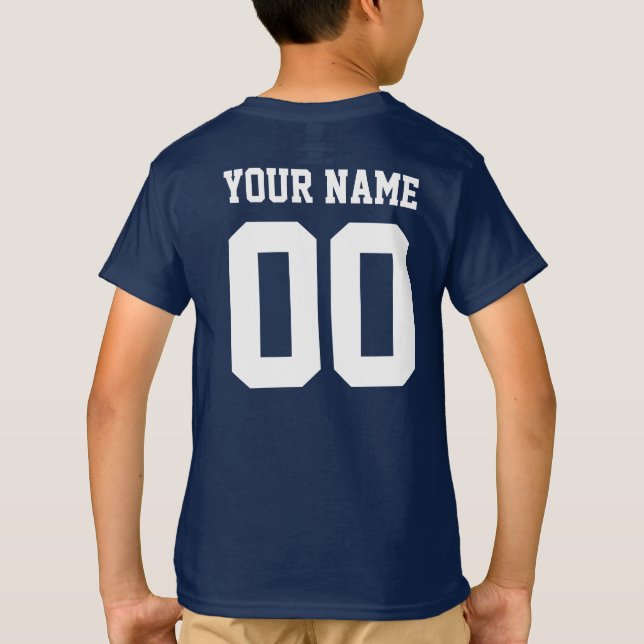 Individuelle Name Number Kids' Football Jersey Shi T-Shirt (Rückseite)