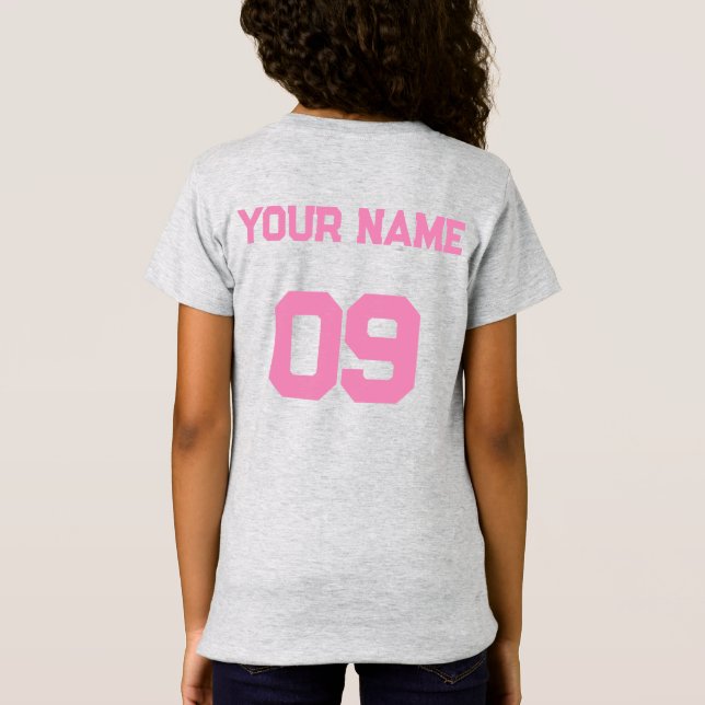 Individuelle Name Nummer auf der Rückseite Rosa Sc T-Shirt (Rückseite)