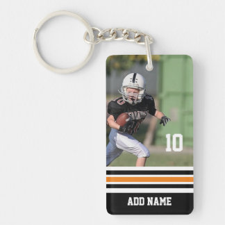 individuelle Name Nummer Foto Football Jersey Blac Schlüsselanhänger