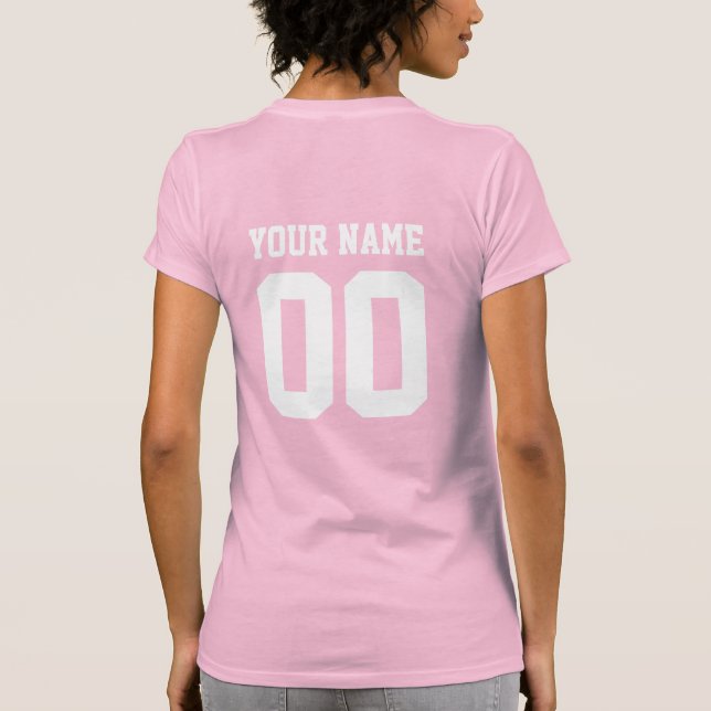 Individuelle Name Nummer Frauenfußball-T - Shirt (Rückseite)