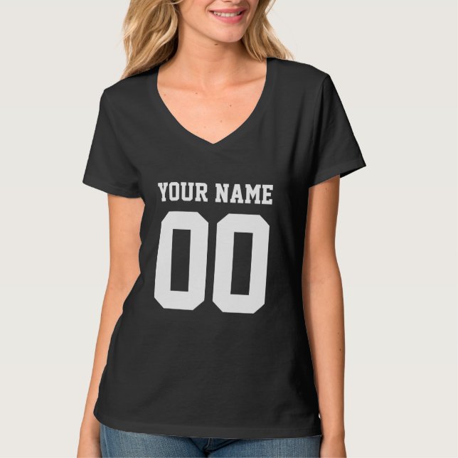 Individuelle Name Nummer Frauenfußball-T - Shirt (Vorderseite)