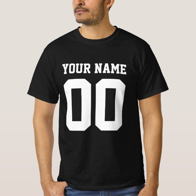 Individuelle Name Nummer Männer Fußball T - Shirt (Vorderseite)