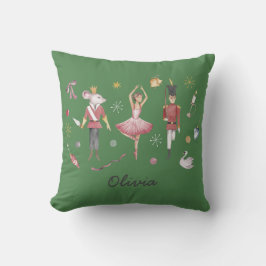 Individuelle Name Nutcracker Ballerina Weihnachten Kissen