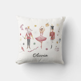 Individuelle Name Nutcracker Ballerina Weihnachten Kissen