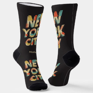 Individuelle Name NYC Typografie Socken