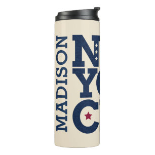 Individuelle Name NYC Typografy tumbler Thermosbecher