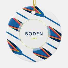 Individuelle Name Oars Moderne Weihnachten Keramik Ornament