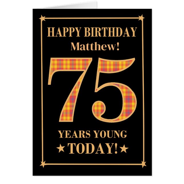 Individuelle Name oder Beziehung 75. Geburtstag Ta (Vorne)