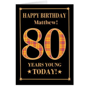 Individuelle Name oder Relation 80. Geburtstag Tar