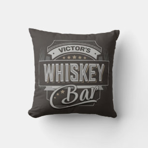Individuelle Name Old Deluxe Liquor Label Whiskey Kissen