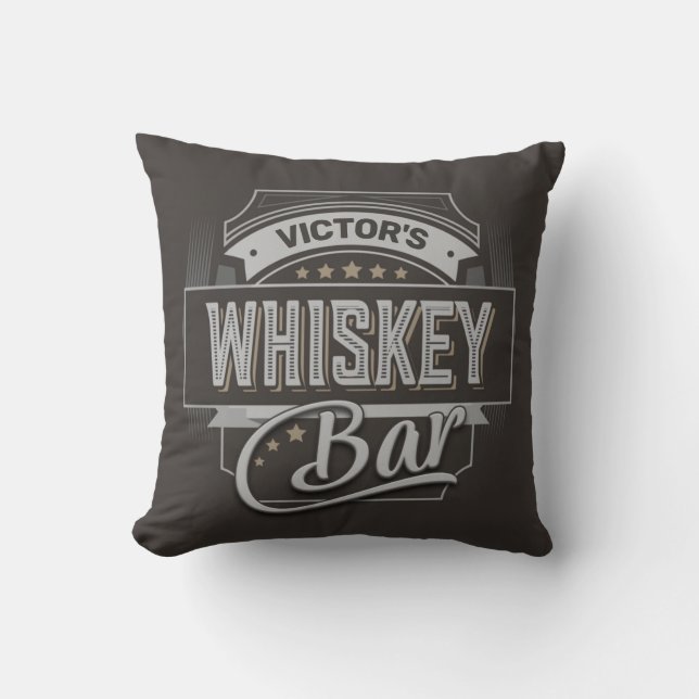 Individuelle Name Old Deluxe Liquor Label Whiskey  Kissen (Vorderseite)