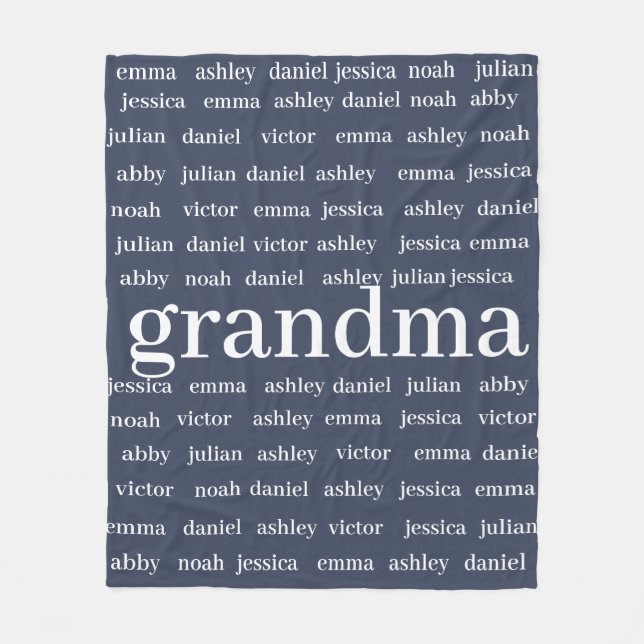 Individuelle Name Oma Blanket, Minky Baby Blanket Fleecedecke (Vorderseite)