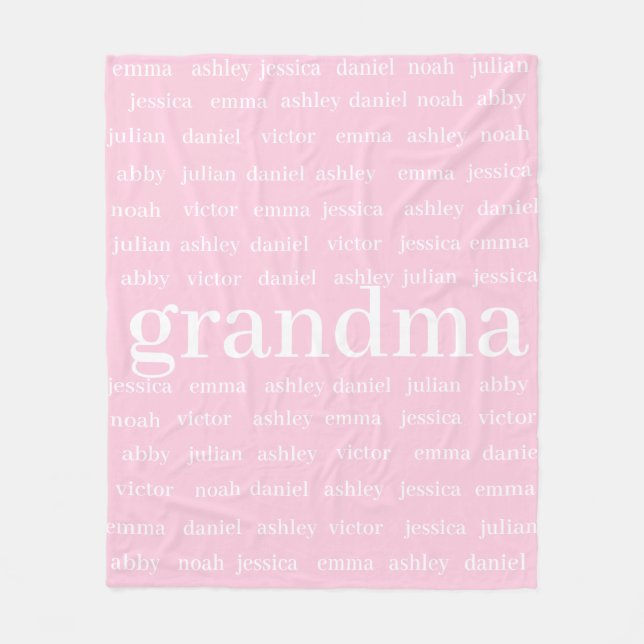 Individuelle Name Oma Blanket, Minky Baby Blanket Fleecedecke (Vorderseite)
